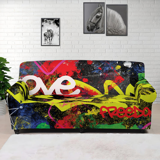 Love NYC Graffiti Print Sofa Cover