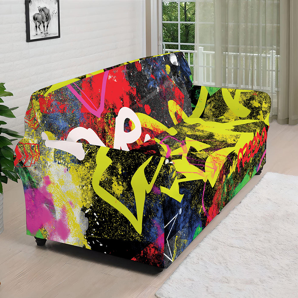 Love NYC Graffiti Print Sofa Cover