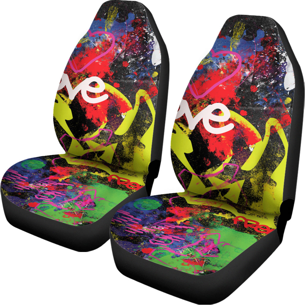Love NYC Graffiti Print Universal Fit Car Seat Covers