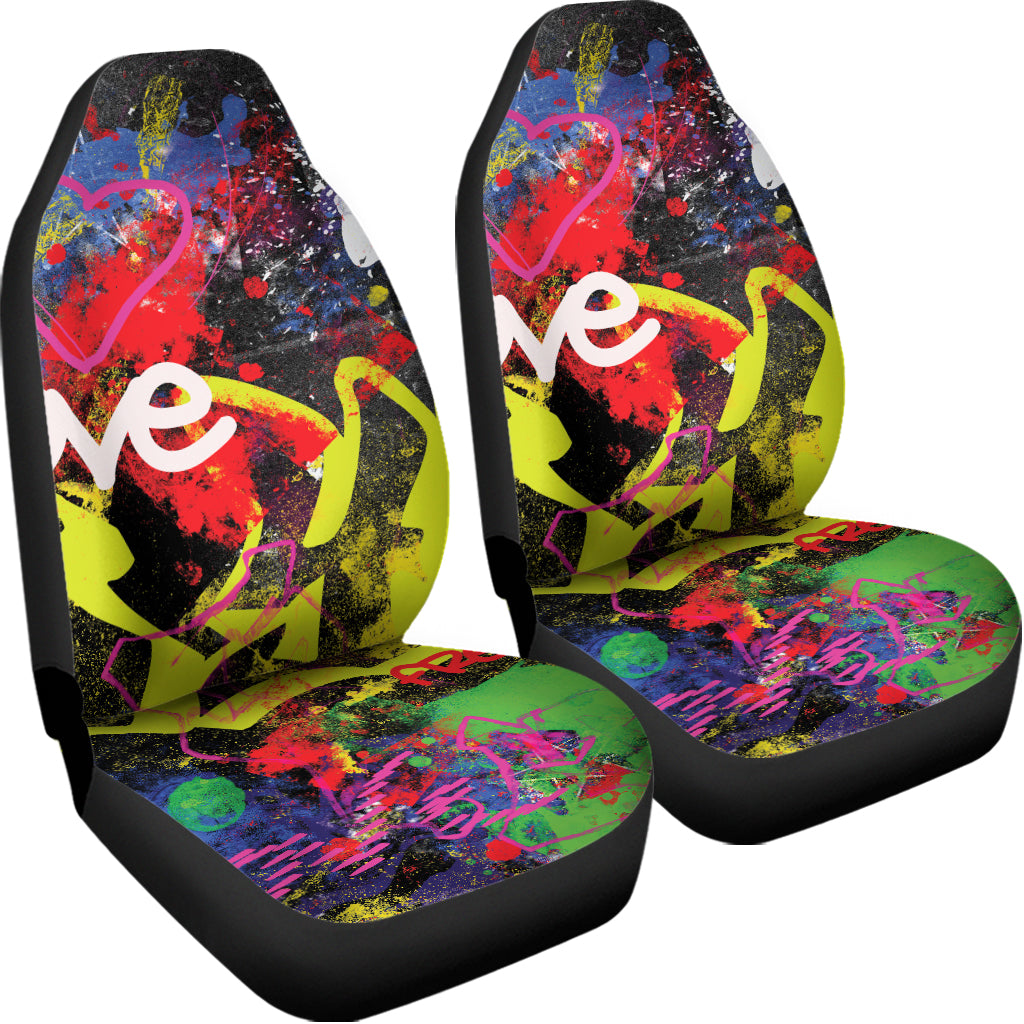 Love NYC Graffiti Print Universal Fit Car Seat Covers