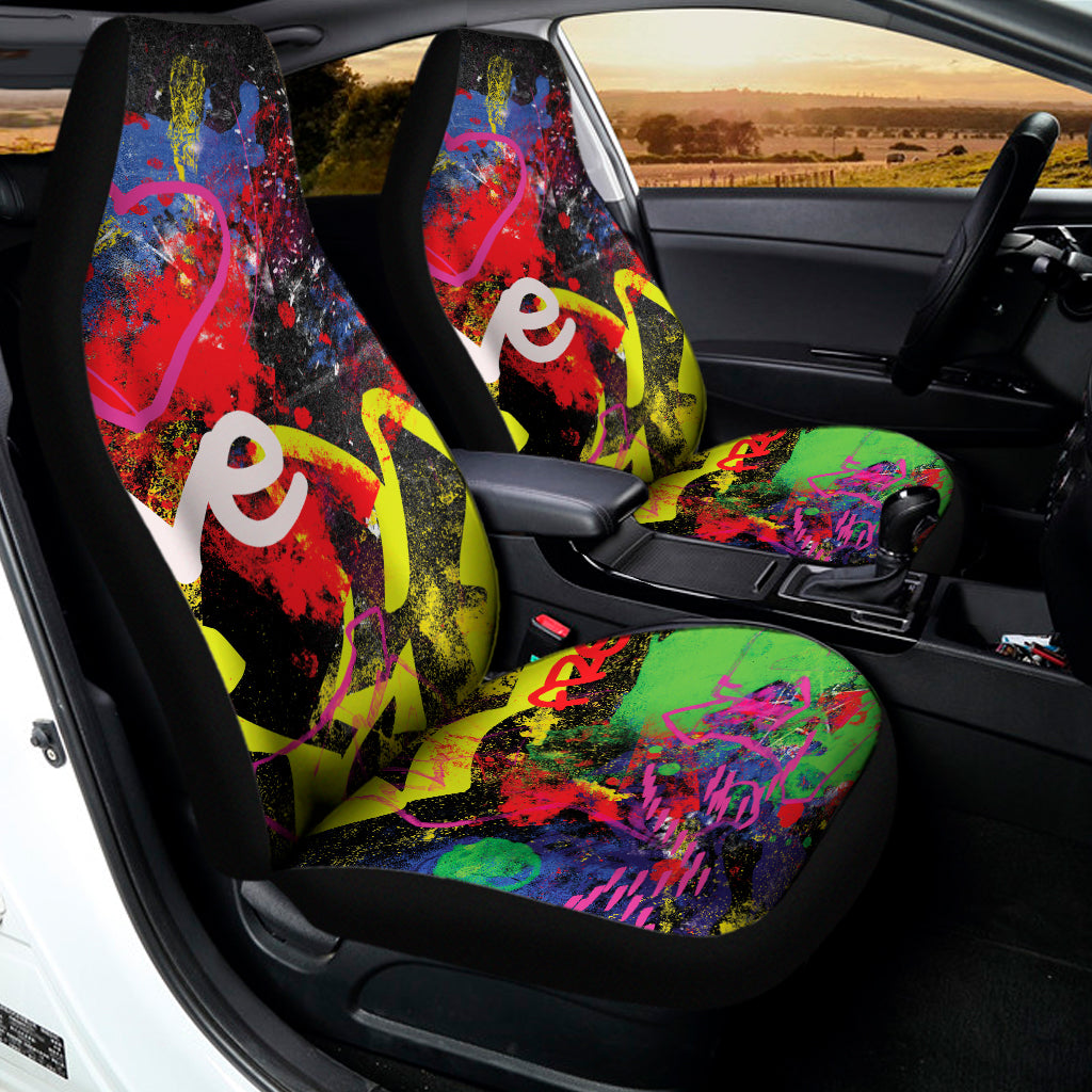 Love NYC Graffiti Print Universal Fit Car Seat Covers