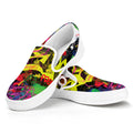 Love NYC Graffiti Print White Slip On Sneakers