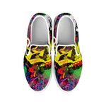 Love NYC Graffiti Print White Slip On Shoes