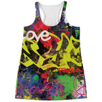 Love NYC Graffiti Print Women's Racerback Tank Top