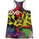 Love NYC Graffiti Print Women's Racerback Tank Top