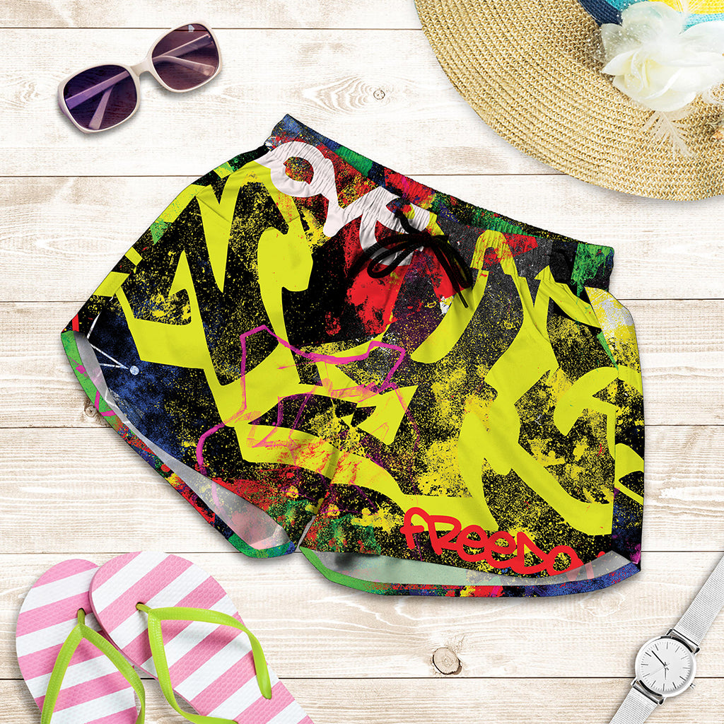 Love NYC Graffiti Print Women's Shorts