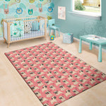 Love Pug Pattern Print Area Rug