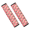 Love Pug Pattern Print Car Seat Belt Covers
