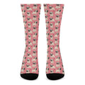 Love Pug Pattern Print Crew Socks