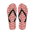 Love Pug Pattern Print Flip Flops