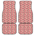 Love Pug Pattern Print Front and Back Car Floor Mats