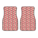 Love Pug Pattern Print Front Car Floor Mats