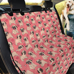 Love Pug Pattern Print Pet Car Back Seat Cover