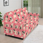 Love Pug Pattern Print Sofa Cover