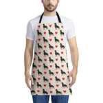 Love Rottweiler Pattern Print Apron