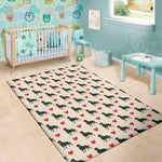 Love Rottweiler Pattern Print Area Rug