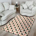 Love Rottweiler Pattern Print Area Rug