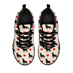 Love Rottweiler Pattern Print Black Sneakers