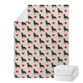 Love Rottweiler Pattern Print Blanket