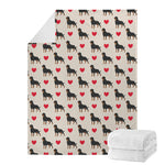 Love Rottweiler Pattern Print Blanket