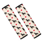 Love Rottweiler Pattern Print Car Seat Belt Covers