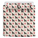 Love Rottweiler Pattern Print Duvet Cover Bedding Set