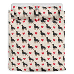 Love Rottweiler Pattern Print Duvet Cover Bedding Set