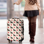Love Rottweiler Pattern Print Luggage Cover