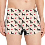 Love Rottweiler Pattern Print Men's Boxer Briefs