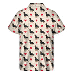 Love Rottweiler Pattern Print Men's Short Sleeve Shirt