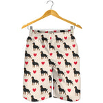 Love Rottweiler Pattern Print Men's Shorts