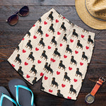 Love Rottweiler Pattern Print Men's Shorts
