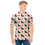 Love Rottweiler Pattern Print Men's T-Shirt