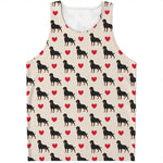 Love Rottweiler Pattern Print Men's Tank Top