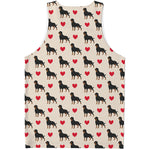 Love Rottweiler Pattern Print Men's Tank Top