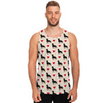 Love Rottweiler Pattern Print Men's Tank Top