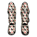 Love Rottweiler Pattern Print Muay Thai Shin Guard