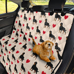 Love Rottweiler Pattern Print Pet Car Back Seat Cover