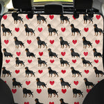 Love Rottweiler Pattern Print Pet Car Back Seat Cover