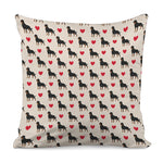 Love Rottweiler Pattern Print Pillow Cover