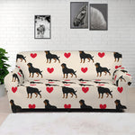 Love Rottweiler Pattern Print Sofa Cover