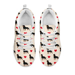 Love Rottweiler Pattern Print White Sneakers