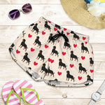 Love Rottweiler Pattern Print Women's Shorts