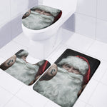 Love Xmas Santa Claus Print 3 Piece Bath Mat Set