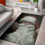 Love Xmas Santa Claus Print Area Rug