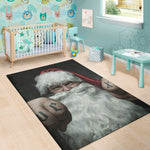 Love Xmas Santa Claus Print Area Rug