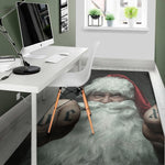 Love Xmas Santa Claus Print Area Rug