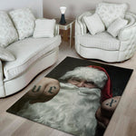 Love Xmas Santa Claus Print Area Rug