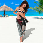 Love Xmas Santa Claus Print Beach Sarong Wrap