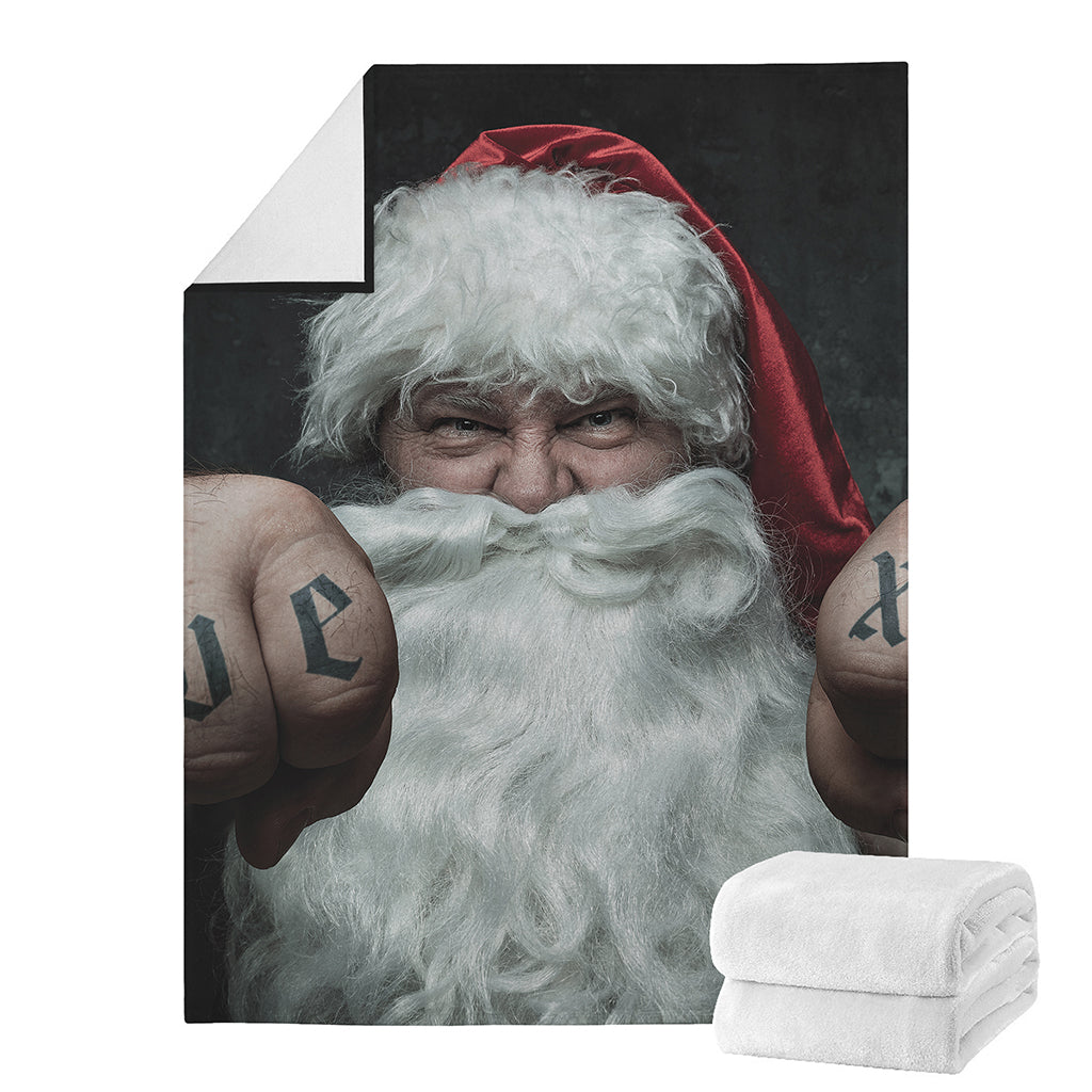 Love Xmas Santa Claus Print Blanket